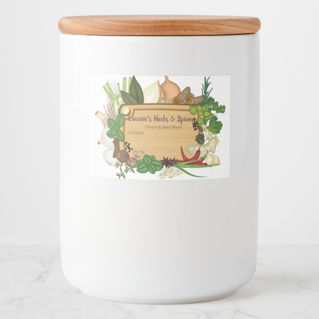 Customizable Herbs & Spices Labels (Front)
