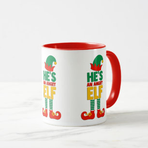 Customizable He's An Angry Elf Mug