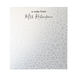 Customizable Hexagon Gradient Teacher Appreciation Notepad
