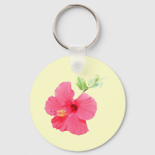 Customizable Hibiscus Keychain
