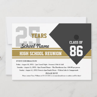 Customizable High School Class Reunion Invitation