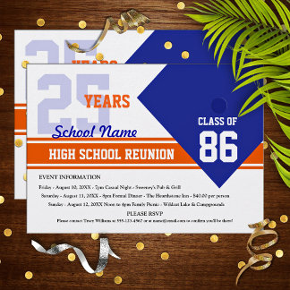 Customizable High School Class Reunion Invitation