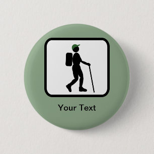 Customizable Hiker Logo 2 Inch Round Button