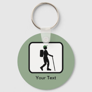 Customizable Hiker Logo Keychain