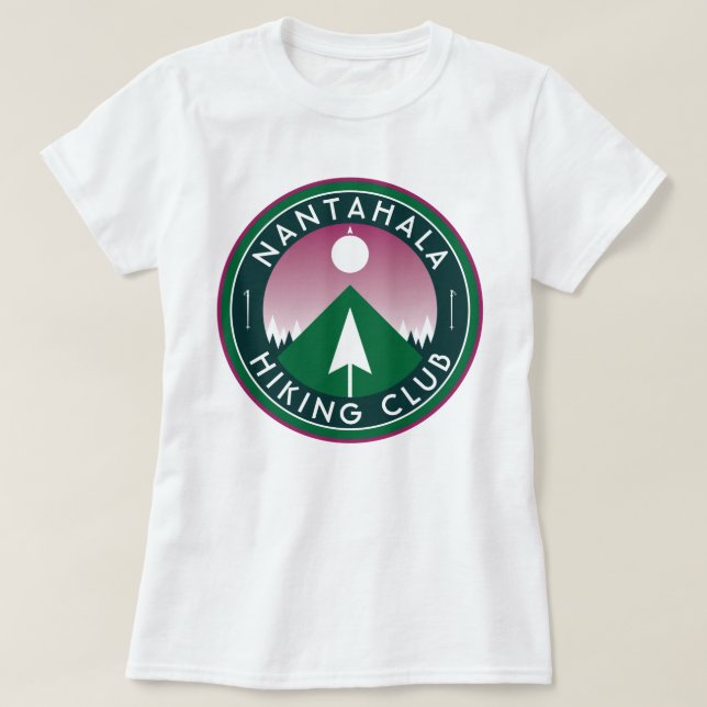 customizable hiking club mountain patch T-Shirt (Design Front)