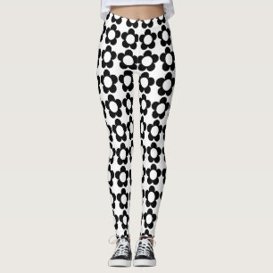 Customizable hippie flowers pattern leggings