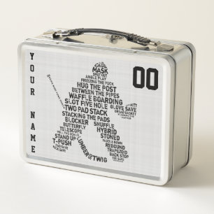 Customizable Hockey Goalie Lunch Box