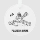 Customizable Hockey Goaltender Ornament