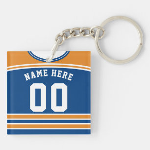 Customizable Hockey Jersey Keyring, Lacrosse Keychain