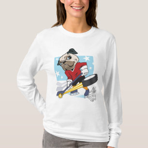 Customizable Hockey Pug T-Shirt