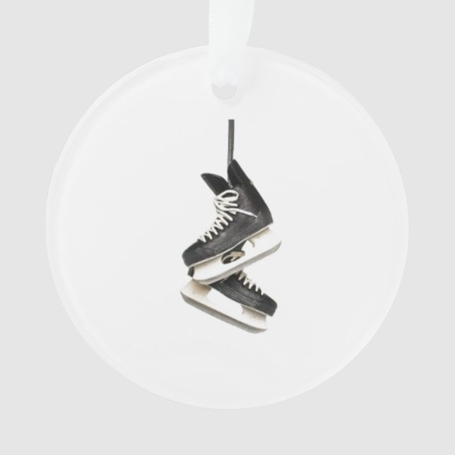 Customizable Hockey Skates Ornament (Front)