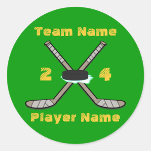 Customizable Hockey Stickers