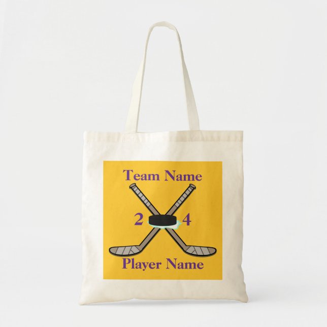 Customizable Hockey Tote Bag (Front)