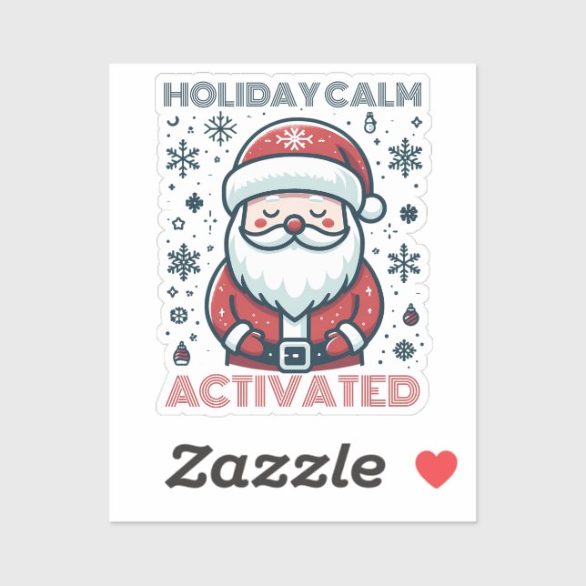 Customizable Holiday Calm Santa  (Sheet)
