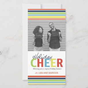 Customizable Holiday Cheer Photo Card