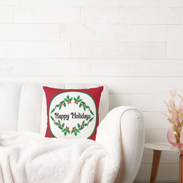 Customizable Holiday-Christmas Throw Pillow (Couch)