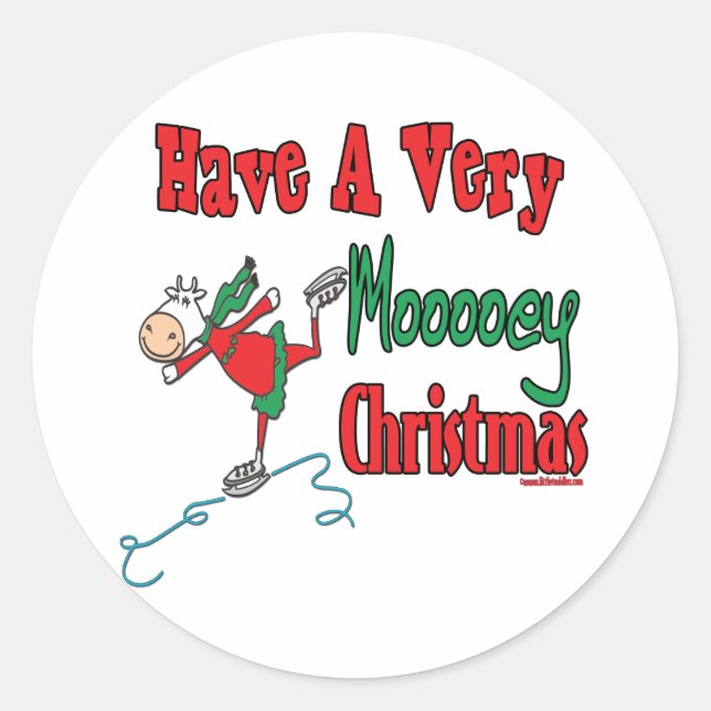 Customizable Holiday Fun Stuff Classic Round Sticker (Front)