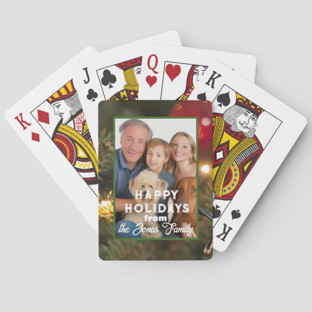 CUSTOMIZABLE HOLIDAY PLAYING CARDS ADD YOUR PHOTO (Back)