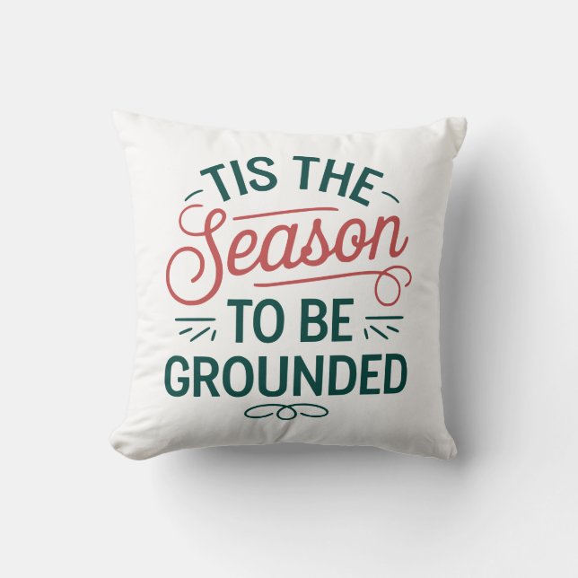 Customizable Holiday Quote Throw Pillow (Front)