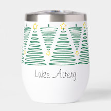 Customizable Holiday Tree Bottle-Wine