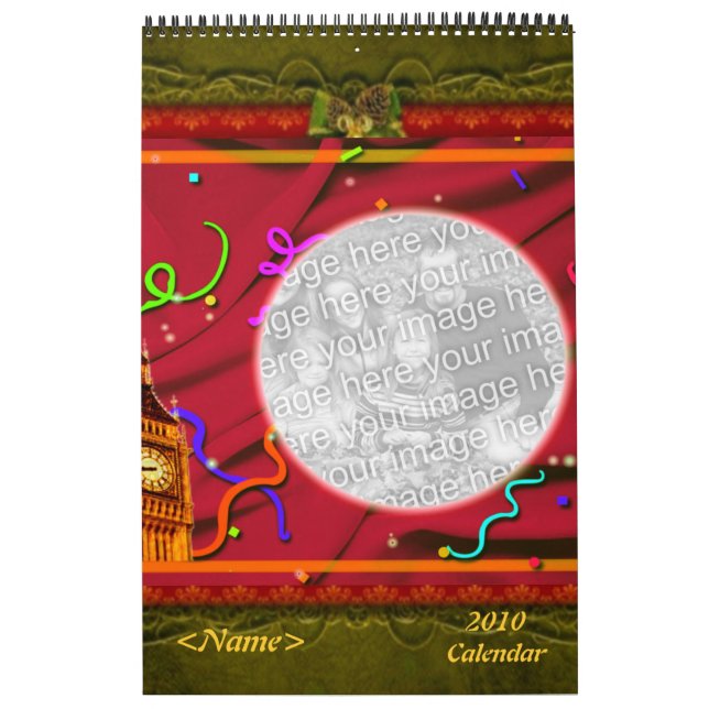 Customizable Holidays Photo Frames 2010 Calendar (Cover)