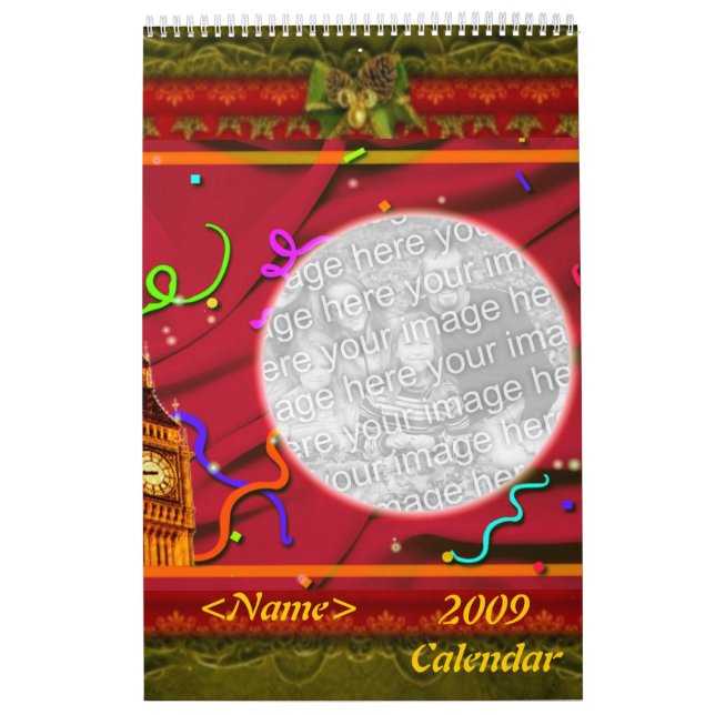 Customizable Holidays Photo Frames Calendar (Cover)