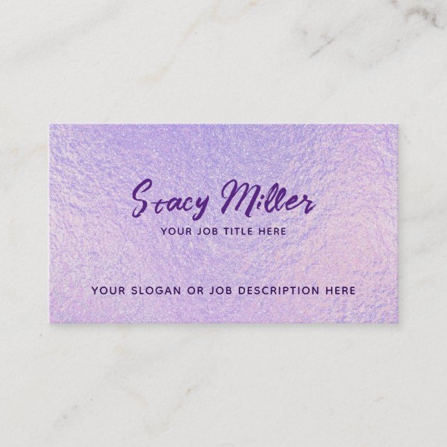 Customizable Holographic Business Cards (Front)