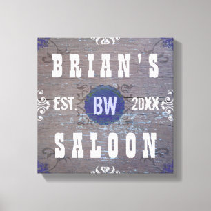 Customizable Home Bar Beer Saloon Canvas Print