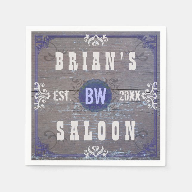 Customizable Home Bar Beer Saloon Napkin (Front)