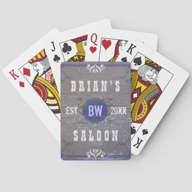 Customizable Home Bar Beer Saloon Playing Cards (Back)