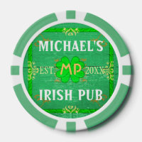 Customizable Home Bar: Green Irish Pub