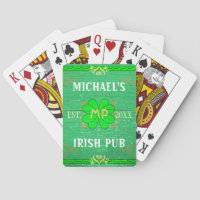 Customizable Home Bar Irish Pub Green