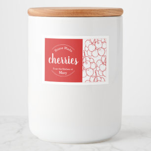 Customizable Home Made Cherries Food Label