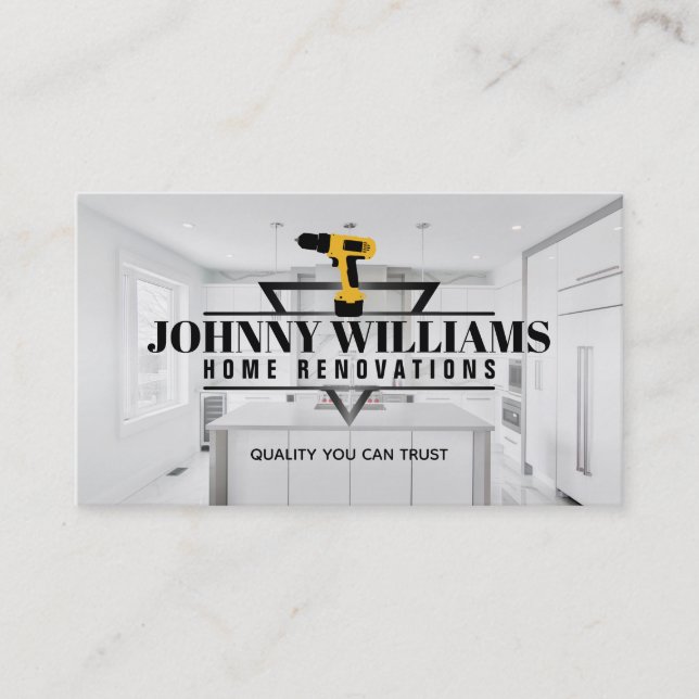 Customizable Home Renovations Business Cards (Front)