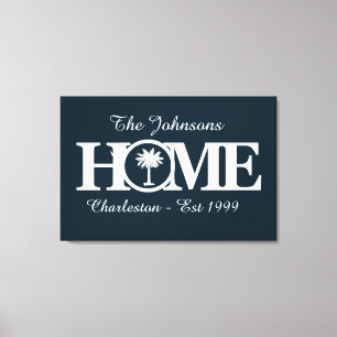 Customizable HOME South Carolina Canvas Print
