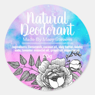 Customizable Homemade Deodorant Label