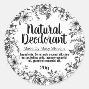 Customizable Homemade Deodorant Label