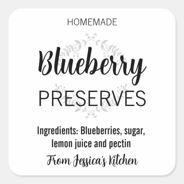 Customizable Homemade Label HM003_03sqv5 (Front)