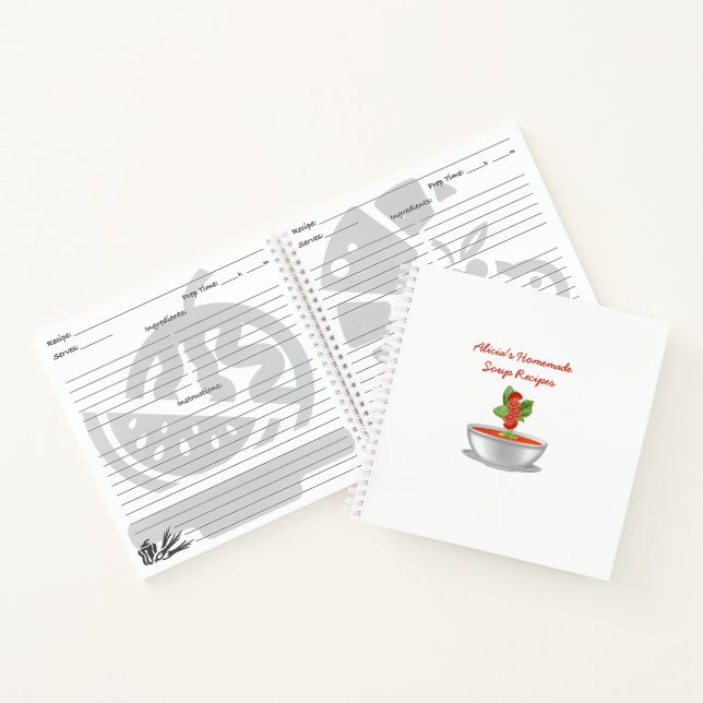 Customizable Homemade Soup Recipe Book (Inside)