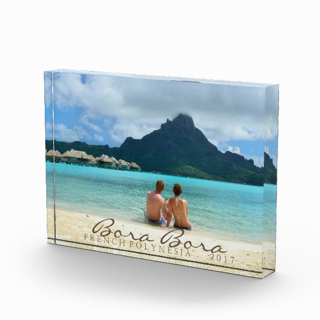 Customizable honeymoon souvenir photo block (Right)