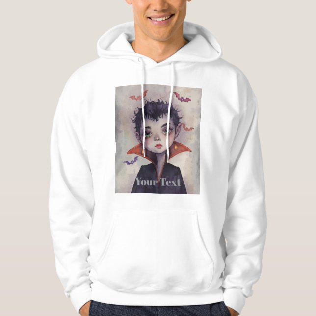Customizable Hooded Sweatshirt with Your Text. (Front)