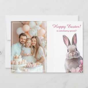 Customizable 🐇Hoppy Easter Charm Holiday Card