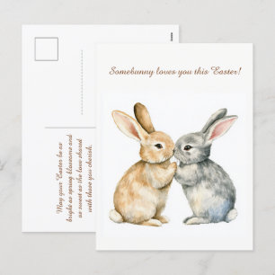 Customizable 🐇Hoppy Easter Delight Holiday Postcard