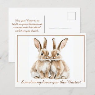 Customizable 🐇Hoppy Easter Delight Holiday Postcard