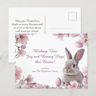 Customizable 🐇Hoppy Easter Delight Holiday Postcard