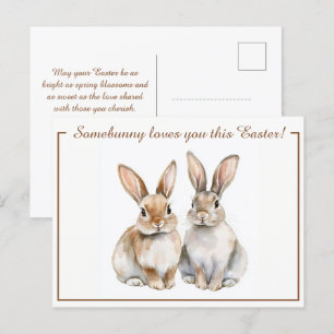 Customizable 🐇Hoppy Easter Delight Holiday Postcard