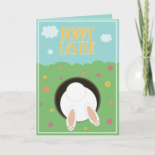 Customizable "Hoppy Easter" greeting card
