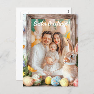 Customizable 🐇Hoppy Easter Wonderland Holiday Postcard