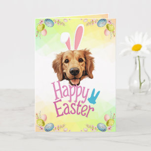 Customizable Hoppy Goldie Easter Card