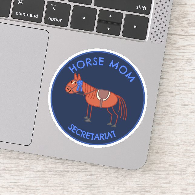Customizable: Horse Mom - Chestnut Horse Doodle (Detail)